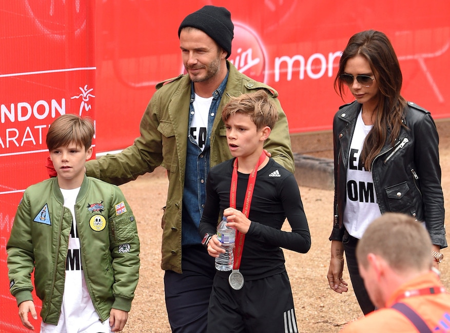 Cruz Beckham, David Beckham, Victoria Beckham, Romeo Beckham 